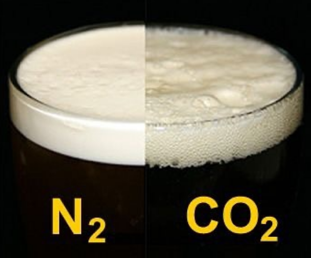 <b>What is the difference of CO2 and N2 in beer brewing</b>